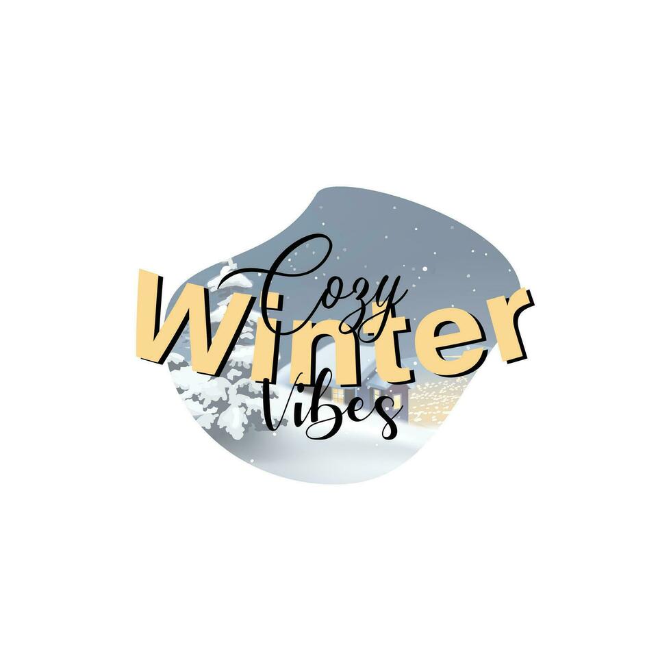 winter. Lettering phrase on white background. Design element for greeting card, t shirt, poster. Vector illustration