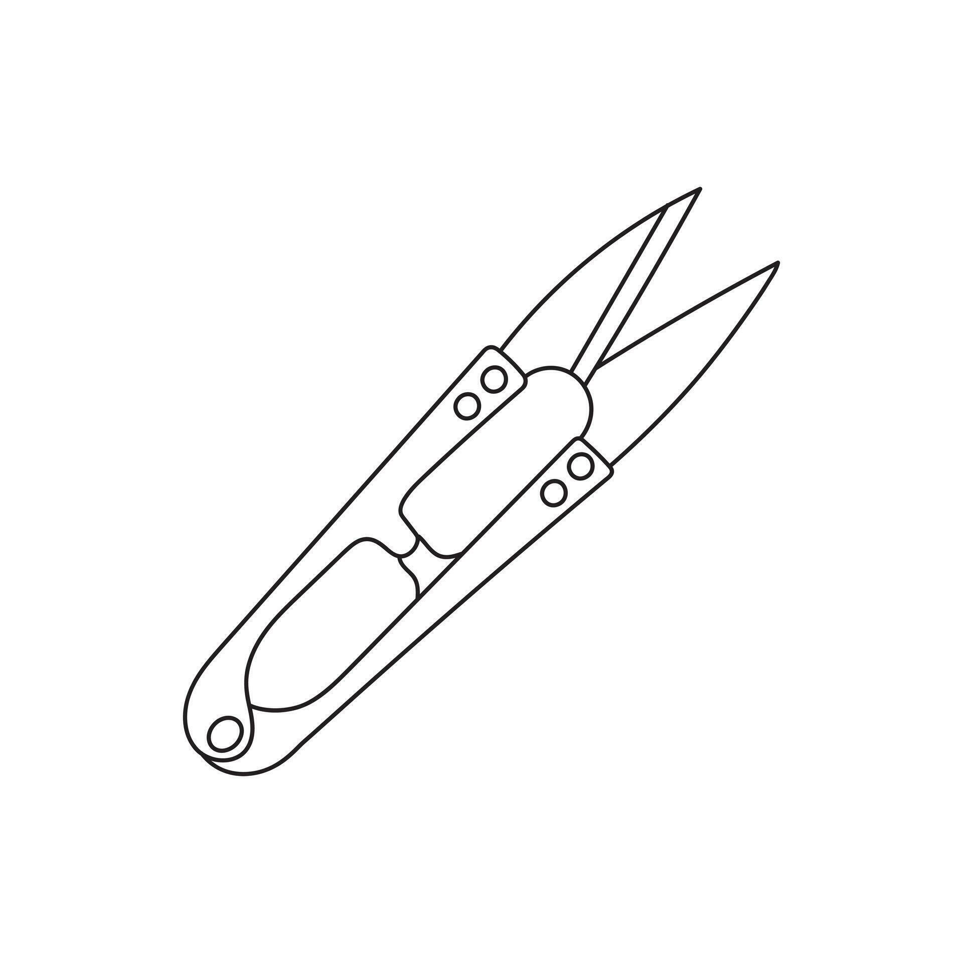 Hand drawn Kids drawing Cartoon Vector illustration thread snips