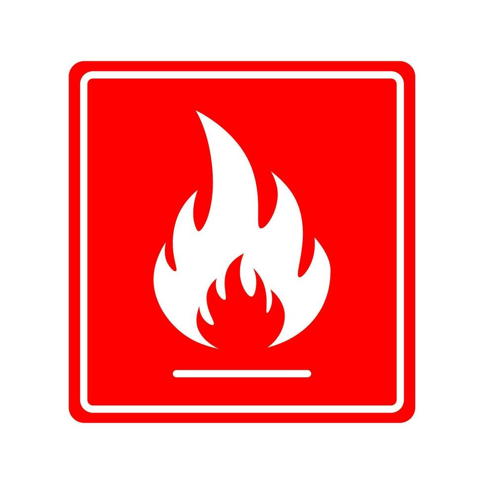 Fire sign template. Vector design.