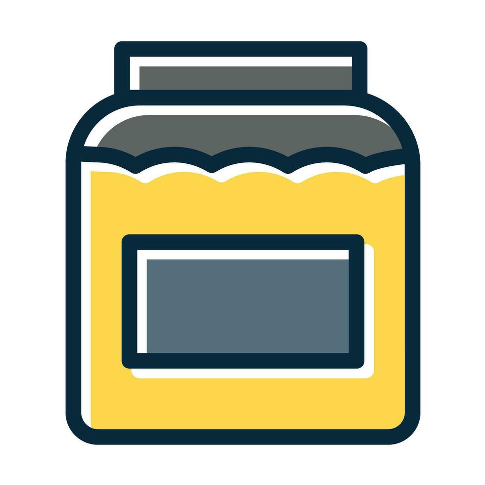 Honey Jar  Vector Thick Line Filled Dark Colors Icons For Personal And Commercial Use.