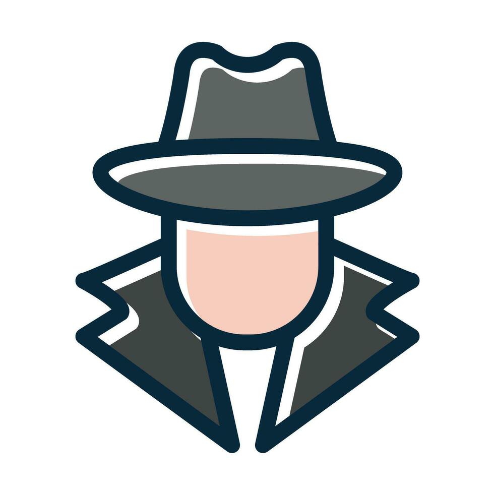 Spy Vector Thick Line Filled Dark Colors Icons For Personal And Commercial Use.
