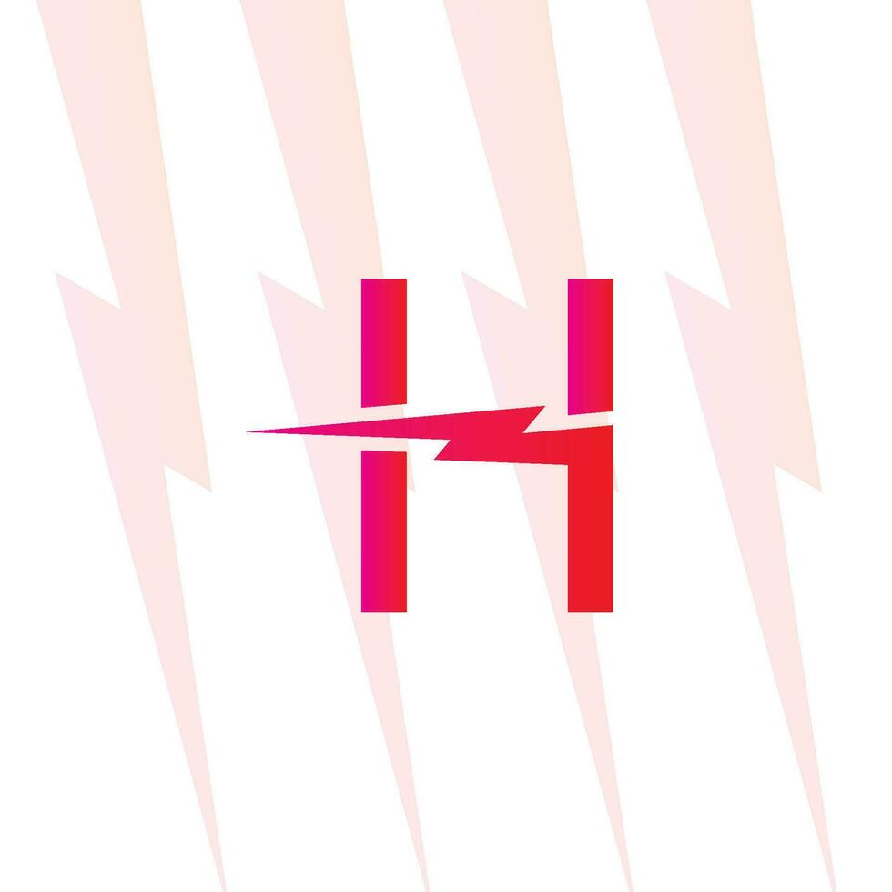 h letra logo con el eléctrico firmar, electricidad logo, poder energía logo, y icono vector