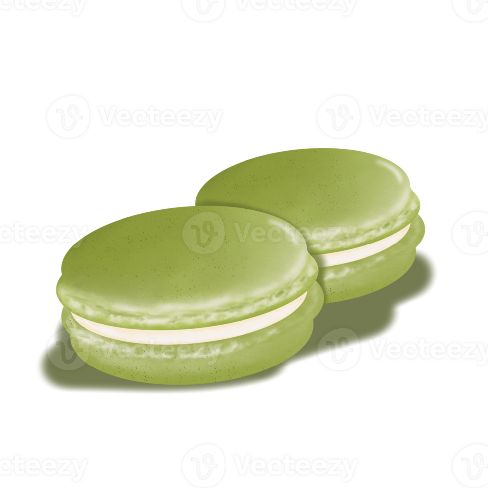 green tea macarons png