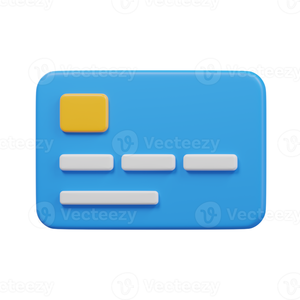 Credit Card 3D Illustration png