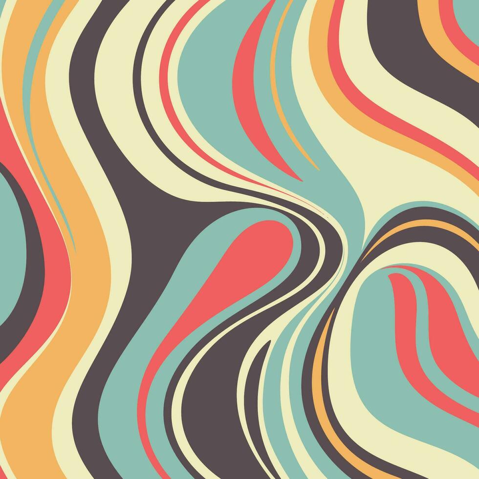 abstract background with a retro styled swirl pattern vector