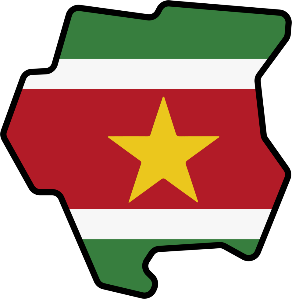 drawing of suriname flag map. png