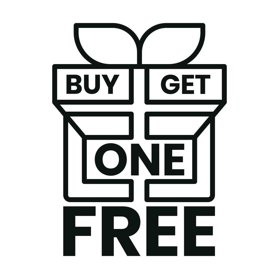 Buy One Get One Free Sticker, Buy 1 Get 1 Free Label, Special Discount, Weekend Offer, Limited Sale, Buy One Get One Free Voucher, Coupon Vector Template, Big Sale Business Concept Vector Illustration