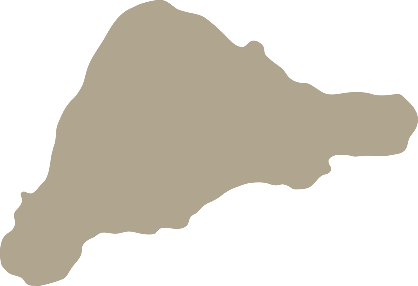 doodle freehand drawing of easter island map. png