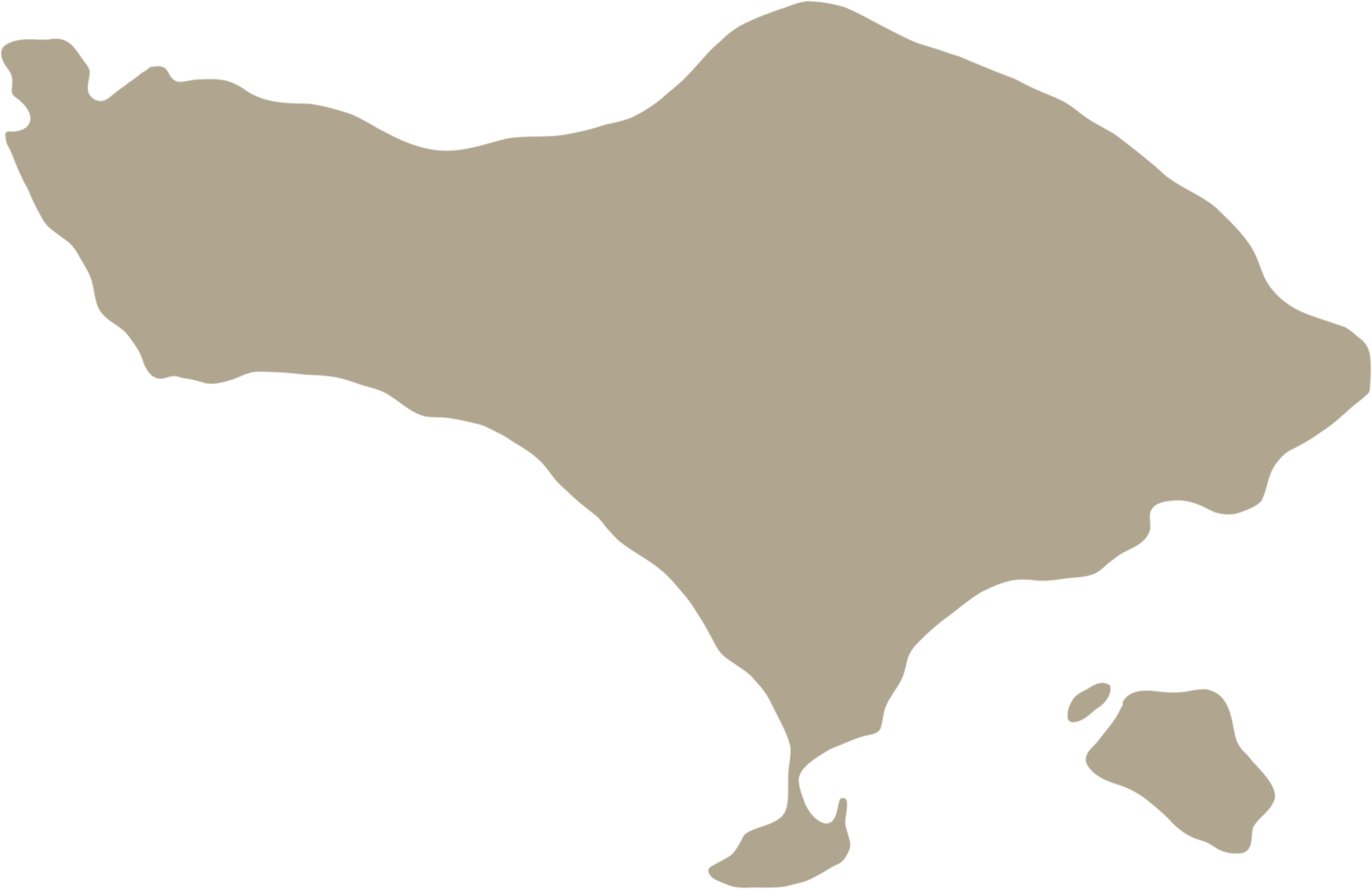 doodle freehand drawing of bali island map. png