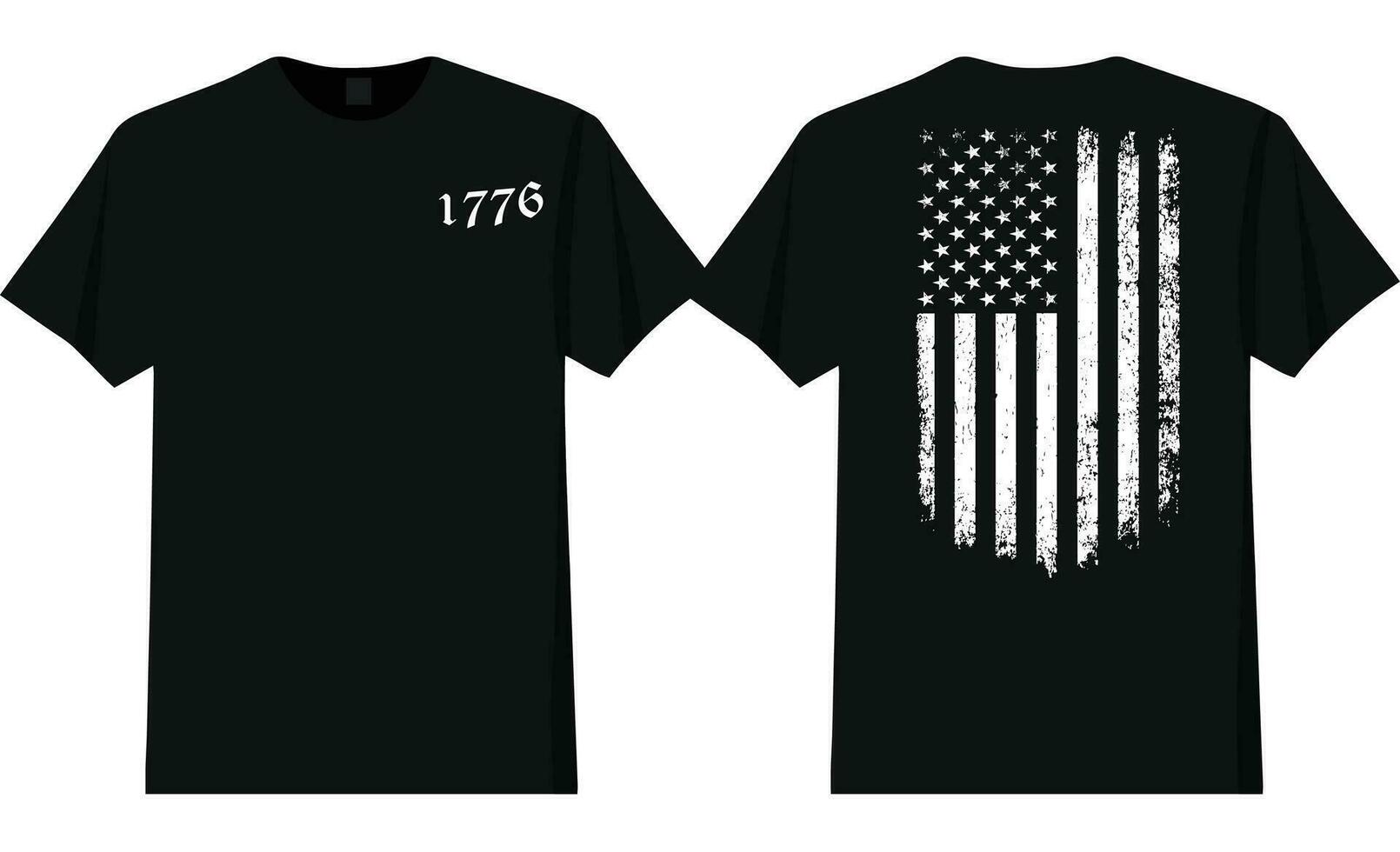 1776 con Estados Unidos bandera t camisa diseño vector