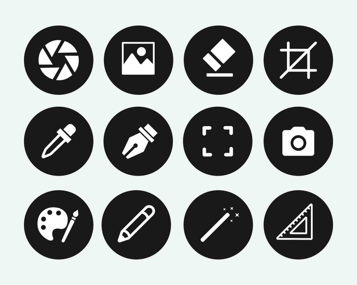 vector illustration of art and photography icon on grey background