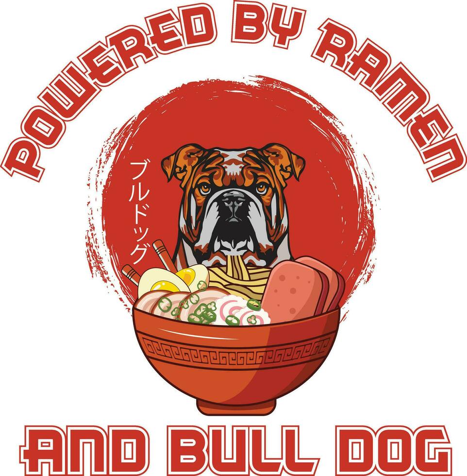 ramen Sushi toro perro camiseta vector