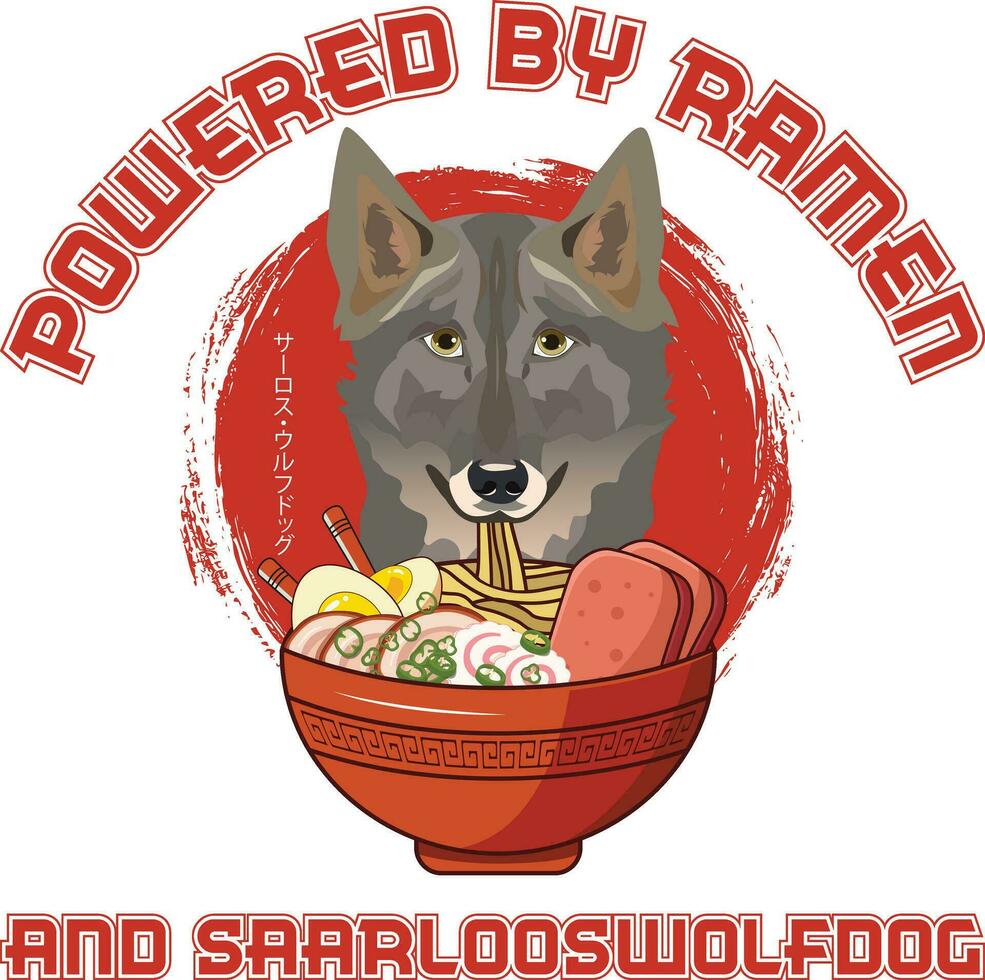 ramen Sushi saarlooslobo perro diseños son extensamente empleado a través de varios elementos. vector