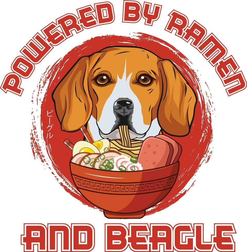 Ramen Sushi Basenji Dog T-Shirt vector