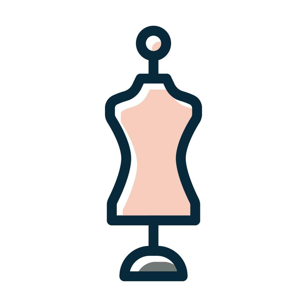 Mannequin Vector Thick Line Filled Dark Colors Icons For Personal And Commercial Use.