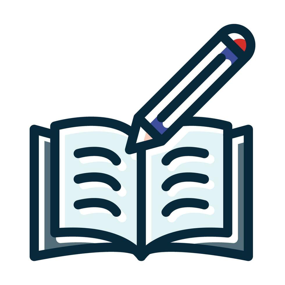 Notebook Vector Thick Line Filled Dark Colors Icons For Personal And Commercial Use.