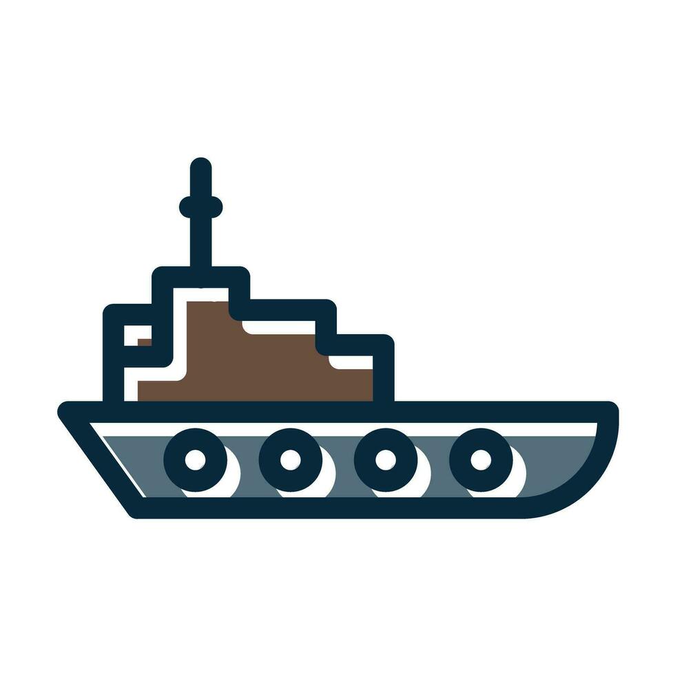 Ship Vector Thick Line Filled Dark Colors Icons For Personal And Commercial Use.