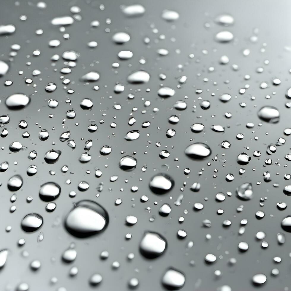 Clear Water Droplet Splash on white Background. ai generative photo