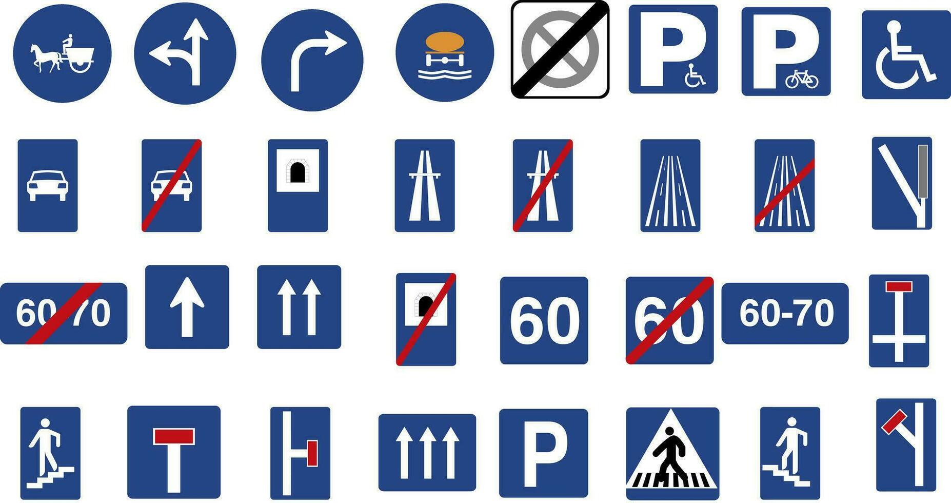 Obligation traffic sign vector
