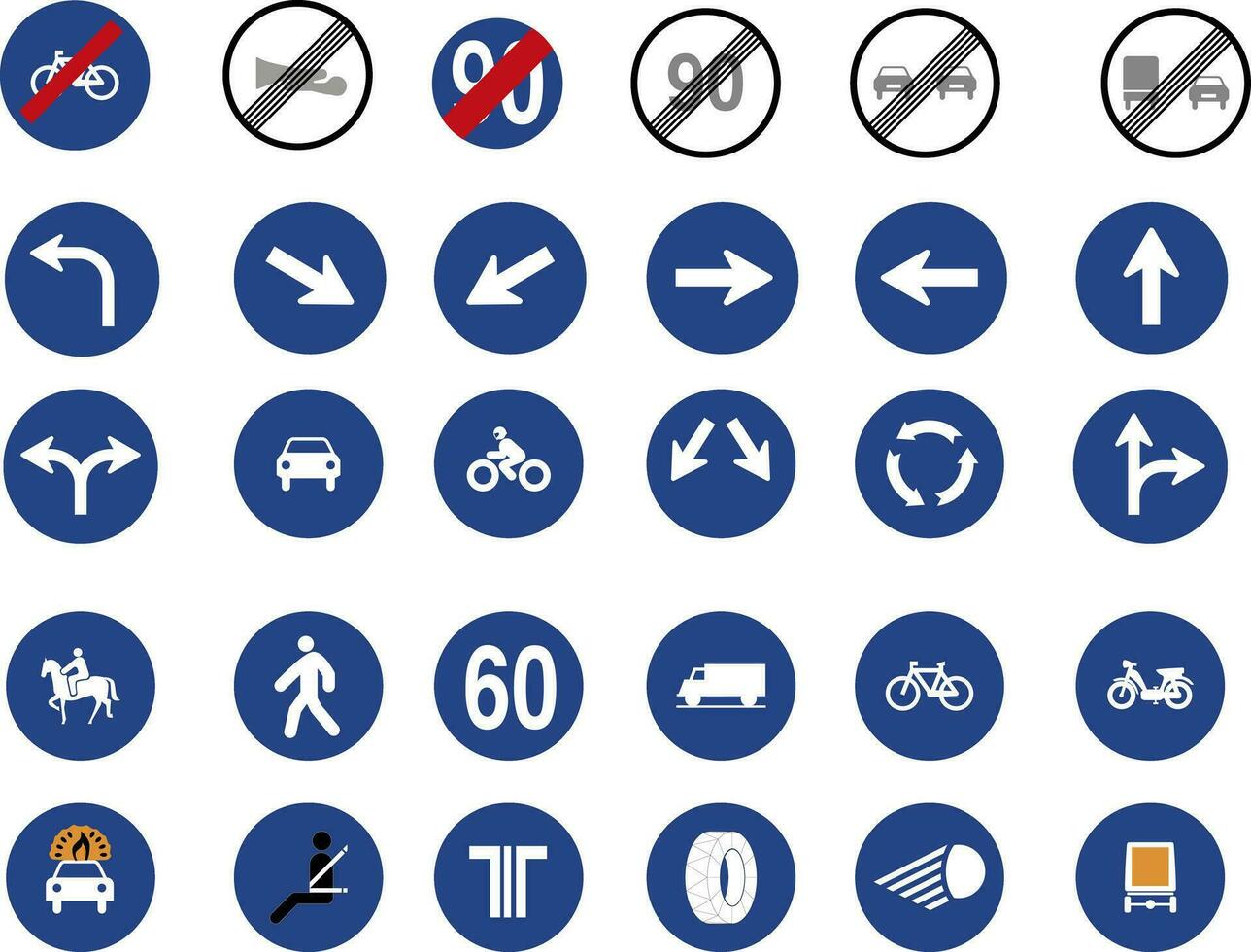 Obligation traffic sign vector