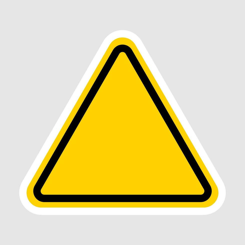 Triangle warning sign icon. Vector design.
