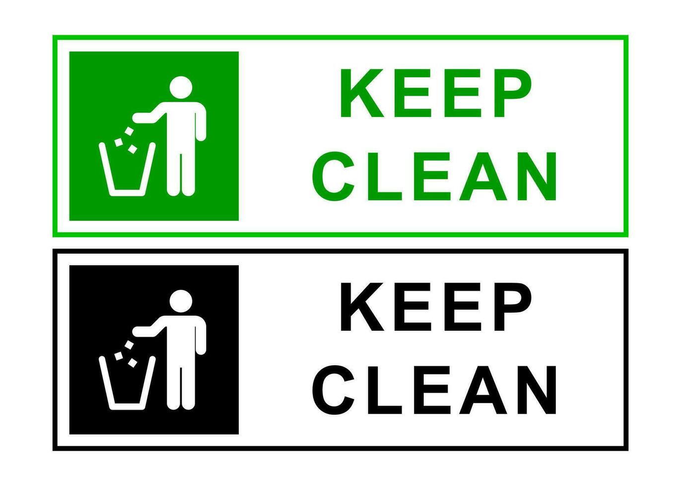 Keep clean sign template. Vector design.