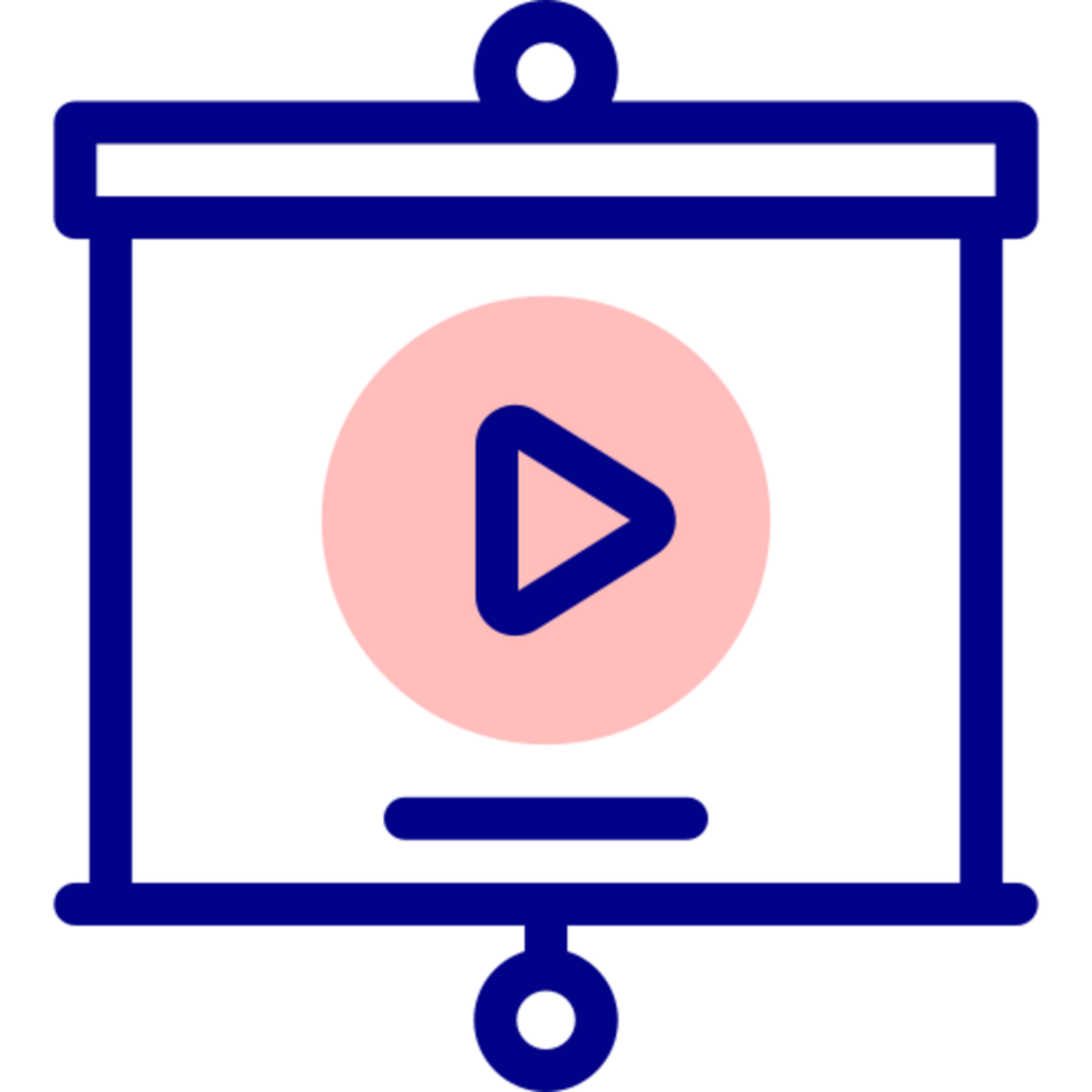 conception d'icône de projecteur png