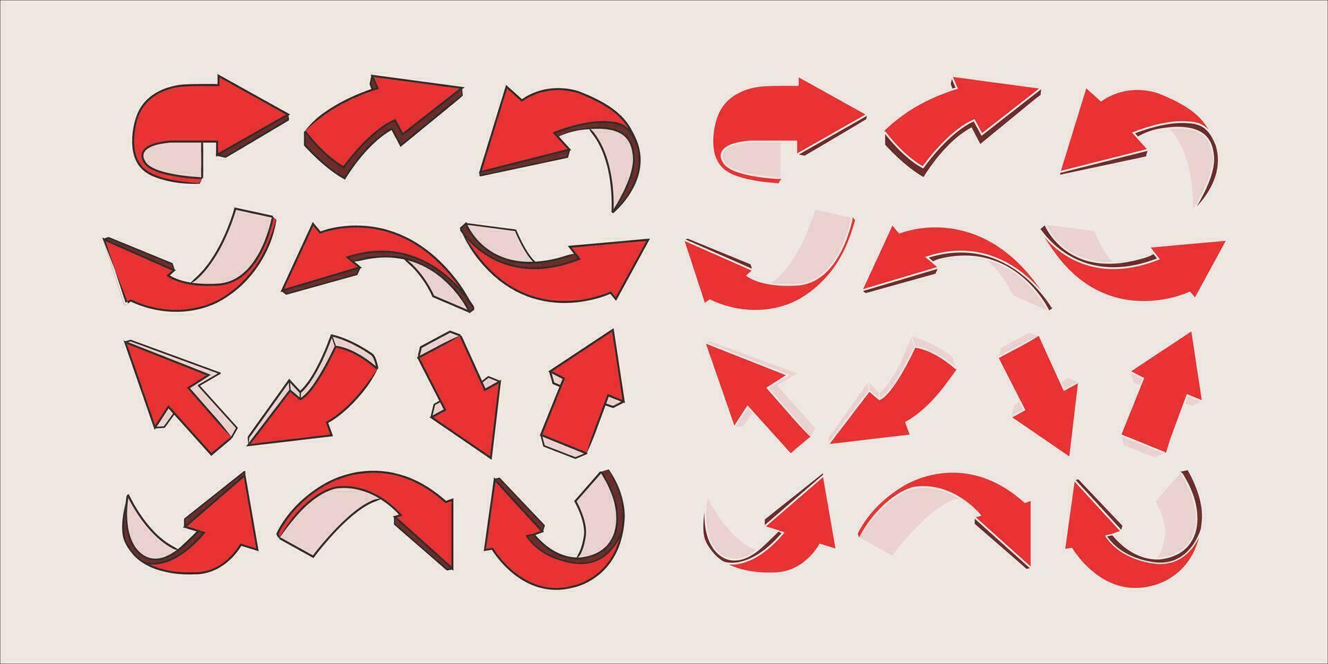 red ribbon-shaped directional arrow vector 32328440 Vector Art at Vecteezy