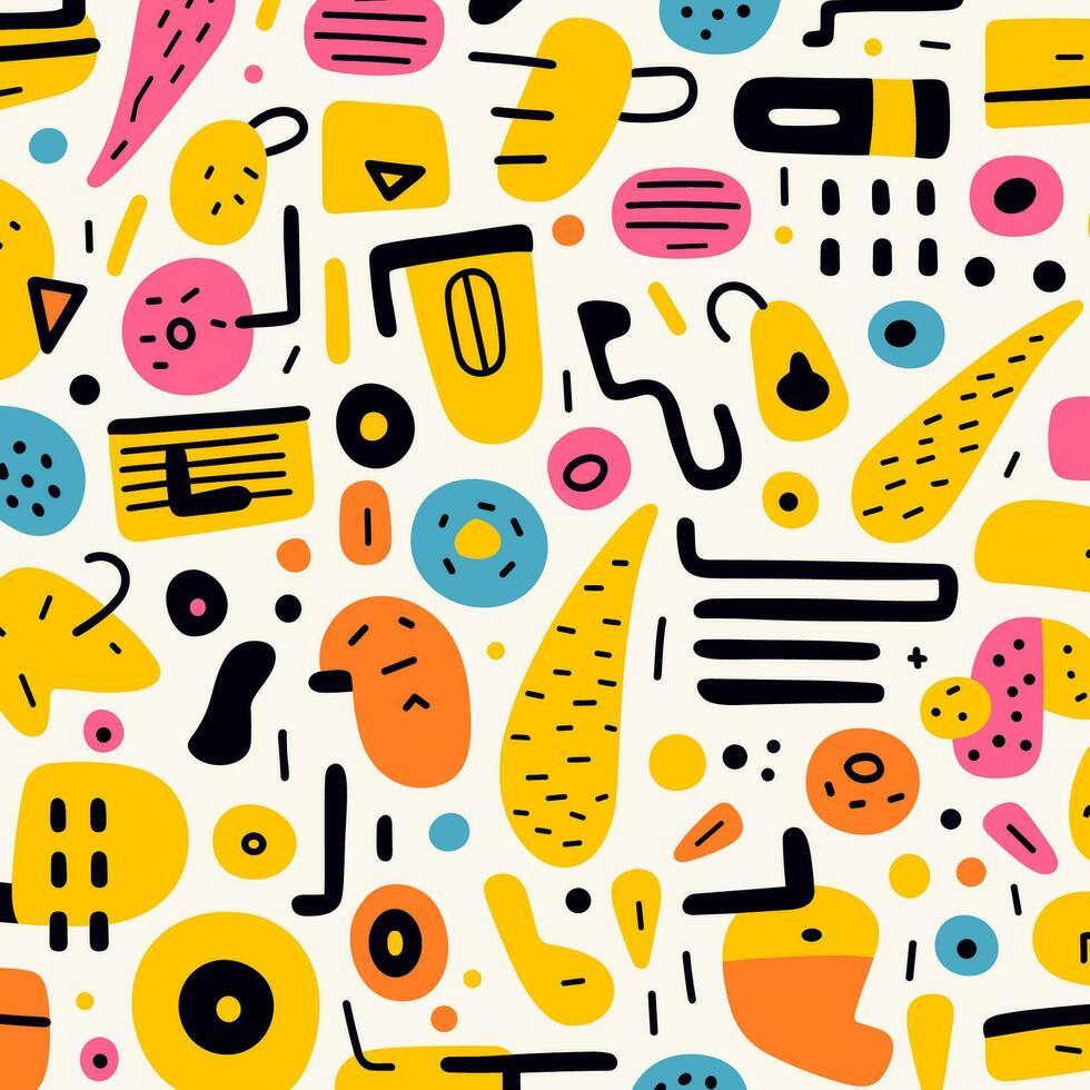 Colorful shapes pattern vector