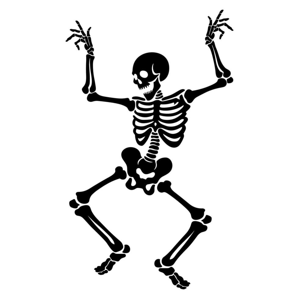 A skeleton dancing vector