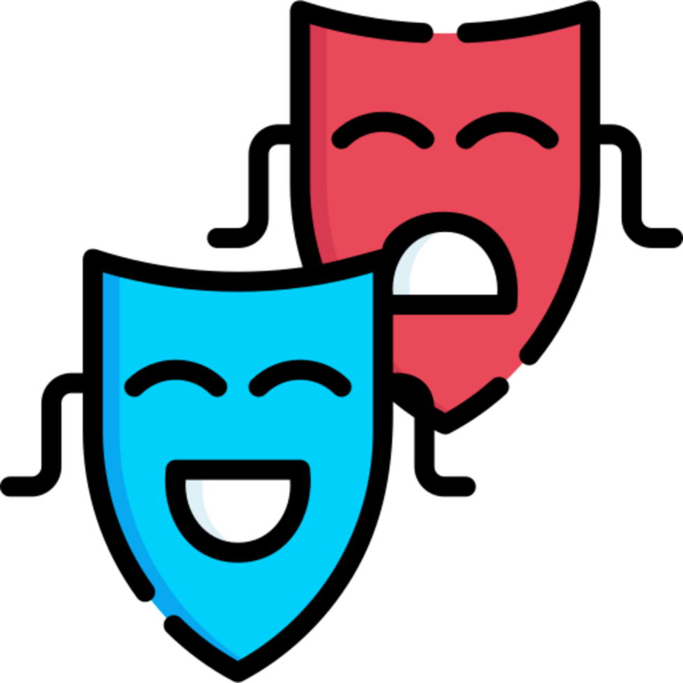 teater masker ikon design png