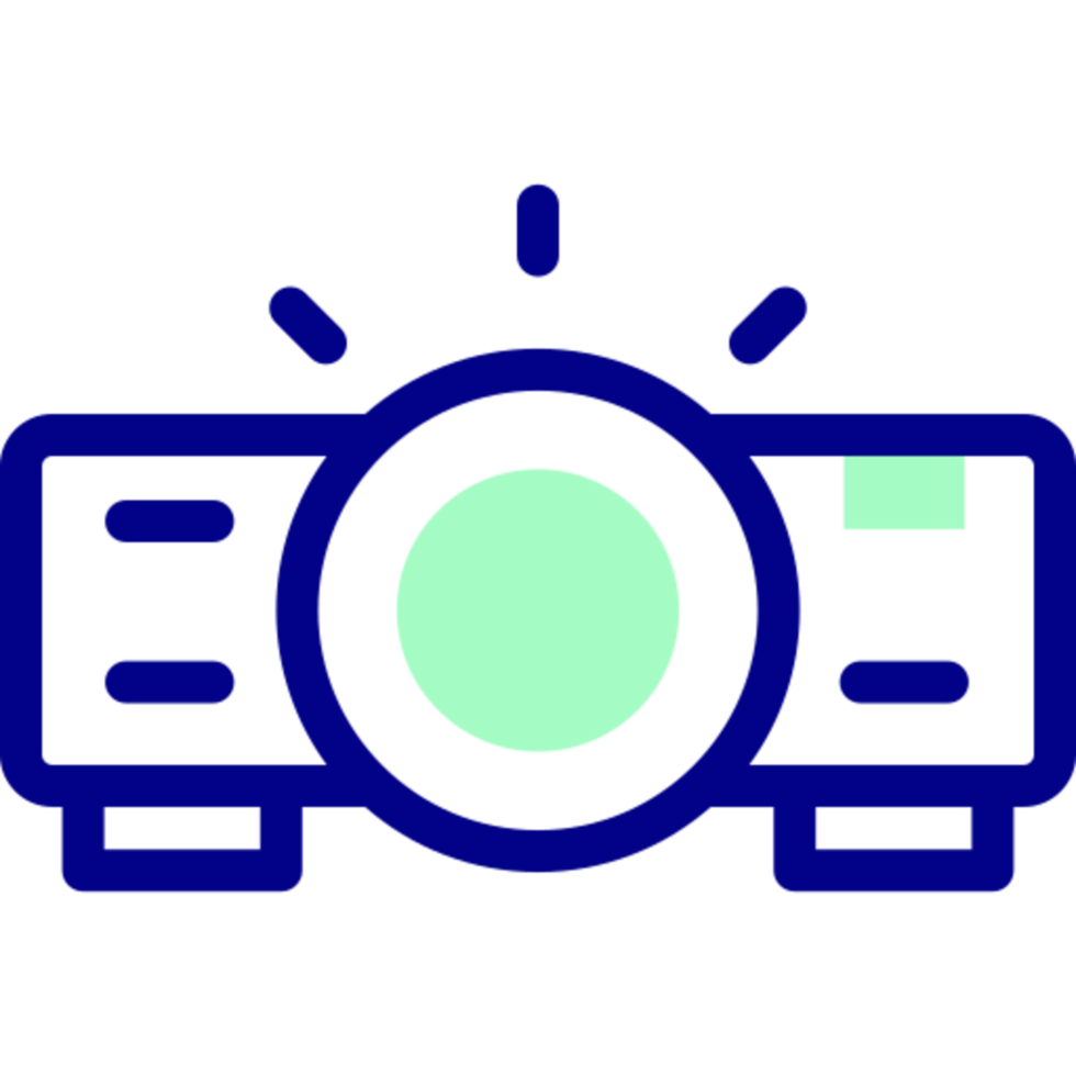 conception d'icône de projecteur png