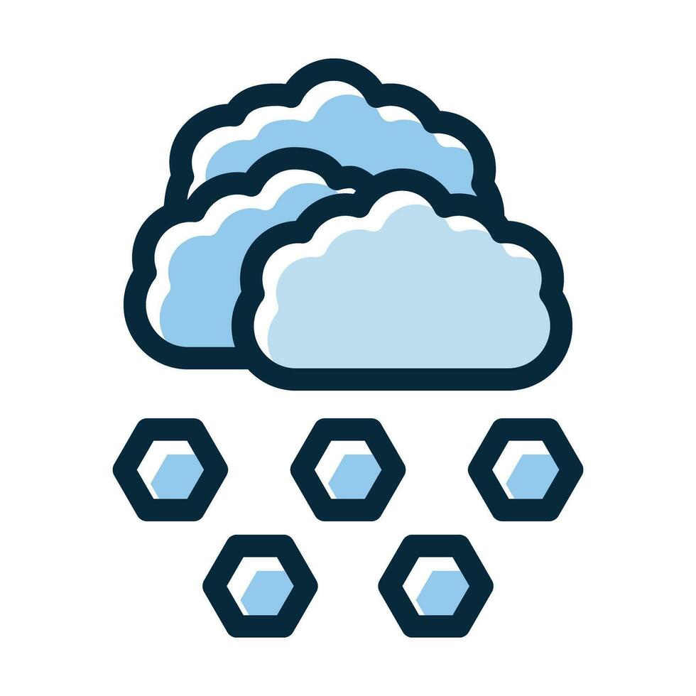 Hail Vector Thick Line Filled Dark Colors Icons For Personal And Commercial Use.