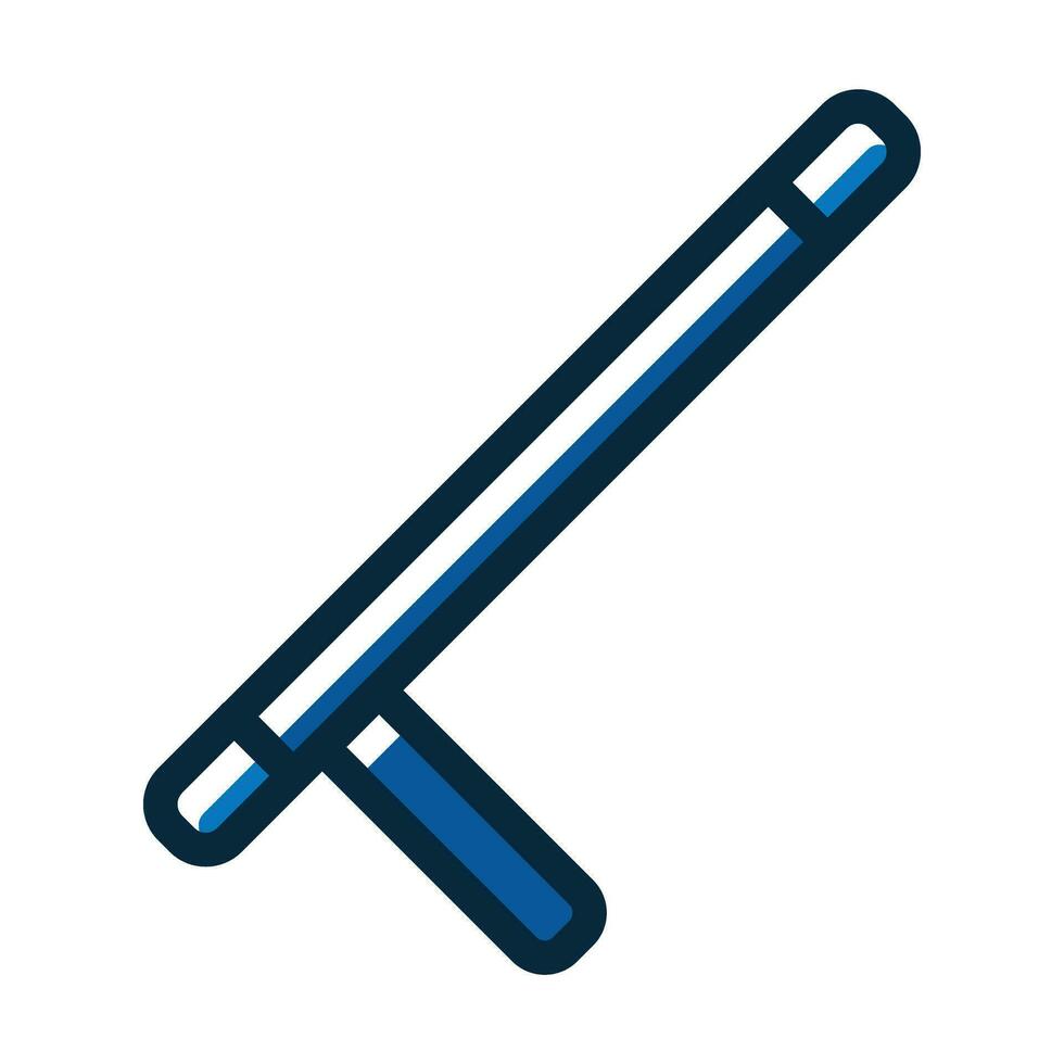 Police Stick Vector Thick Line Filled Dark Colors Icons For Personal And Commercial Use.