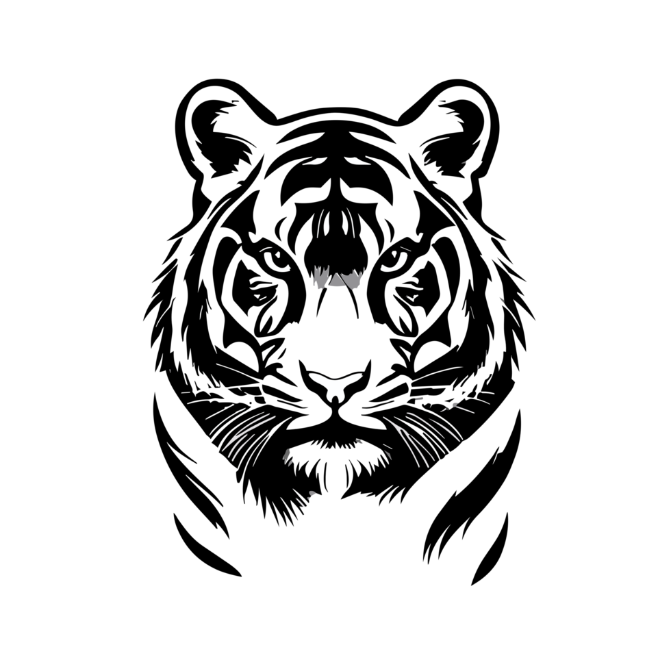 Tiger animal,2025 New Year's card material, tiger silhouette on