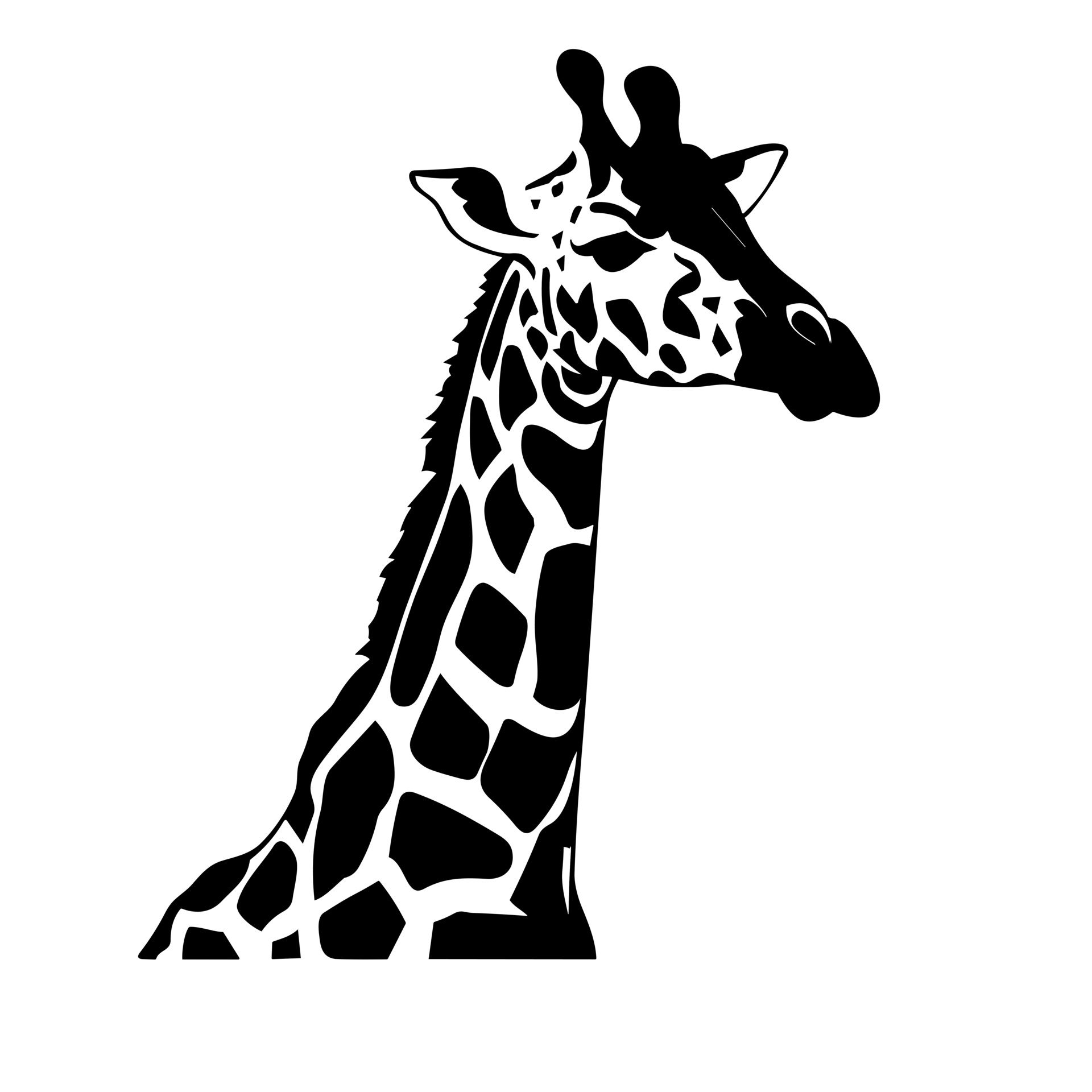 Giraffe face transparent background, AI Generative 32329584 PNG