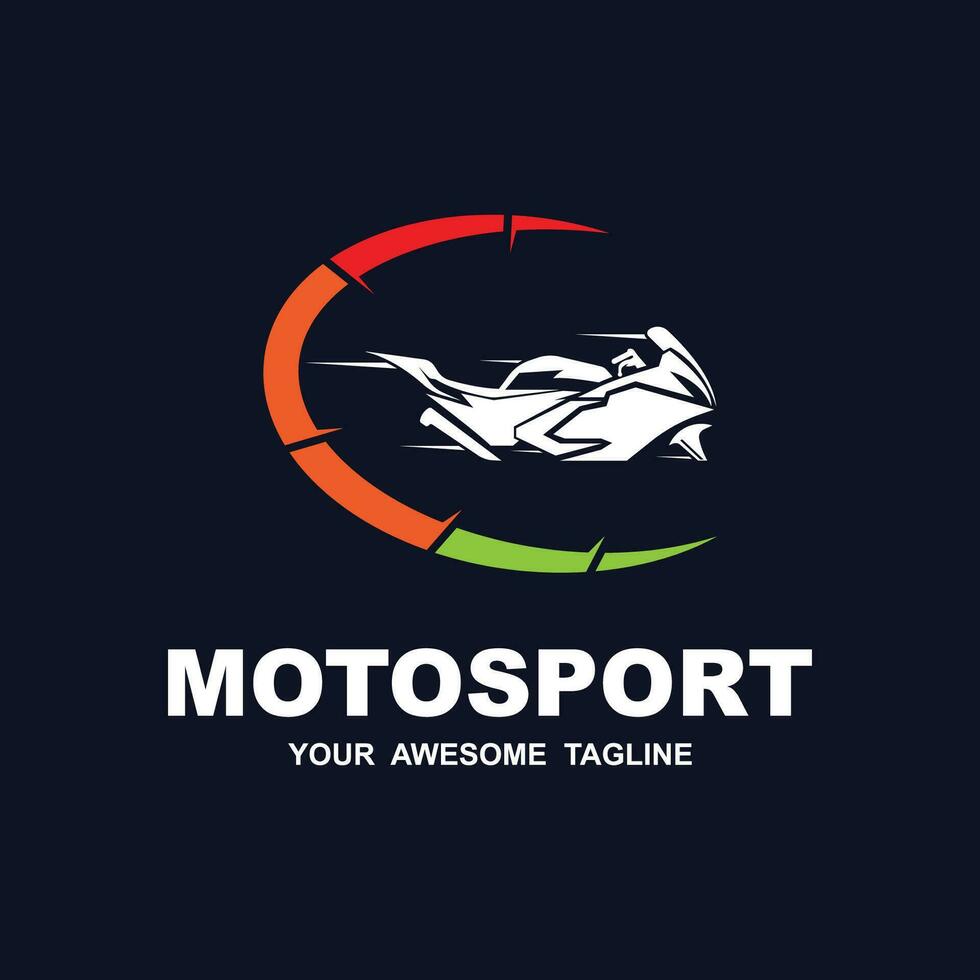 motosport logo icono vector ilustración diseño