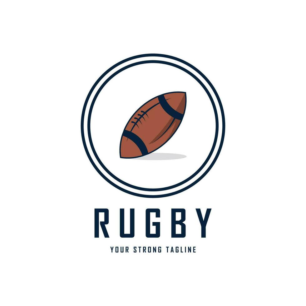 rugby logo vector icono ilustración diseño