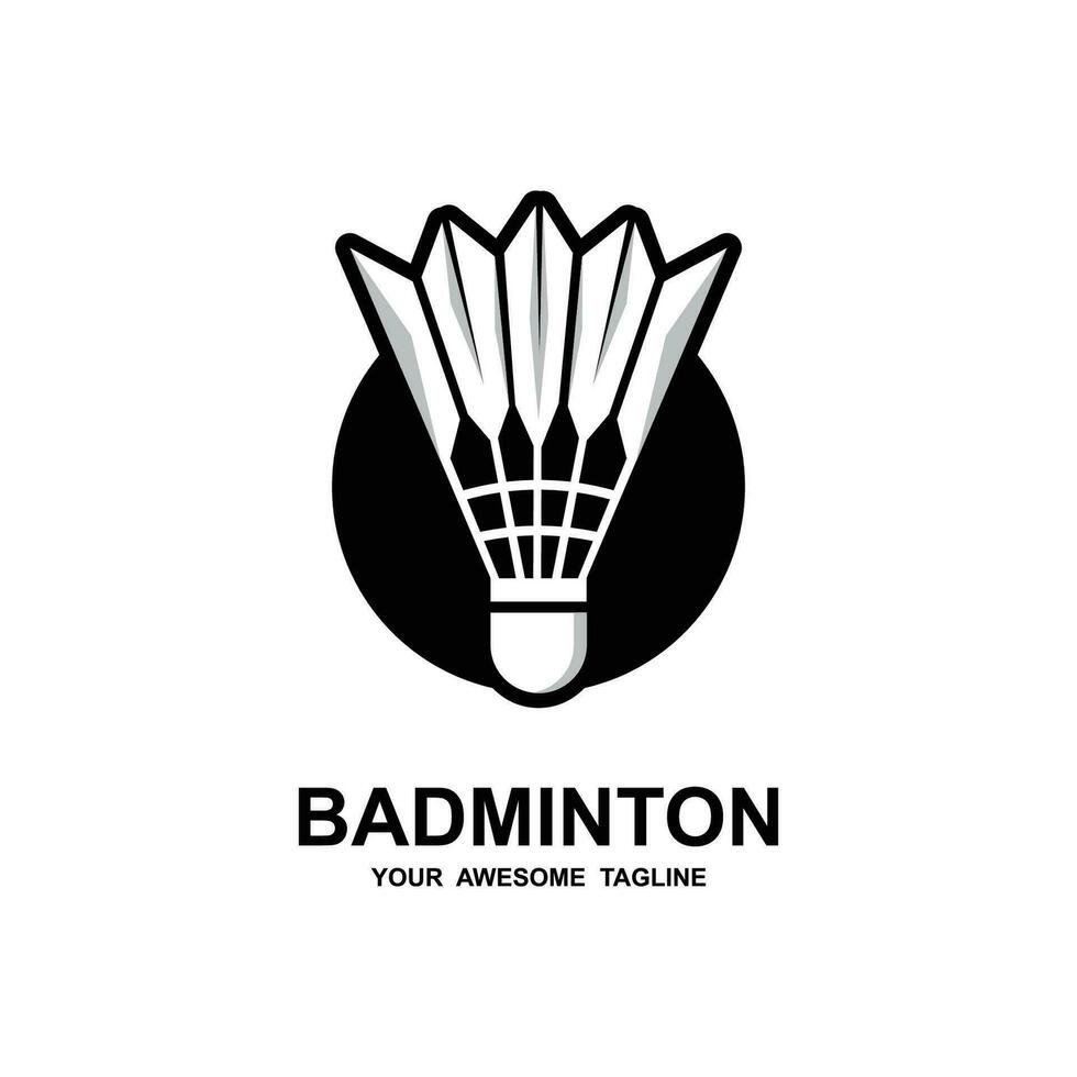 Diseño del ejemplo del icono del vector del logotipo del bádminton