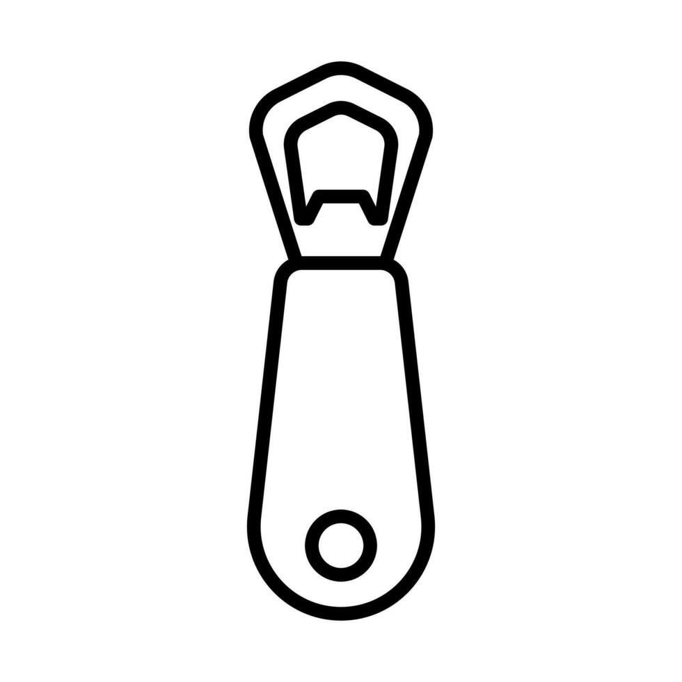 bottle opener icon in line vector