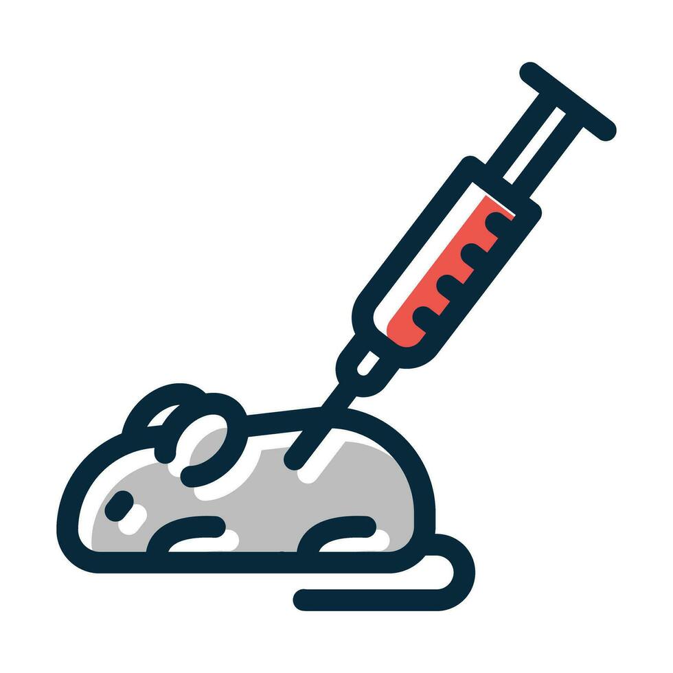 Animal Testing Vector Thick Line Filled Dark Colors Icons For Personal And Commercial Use.