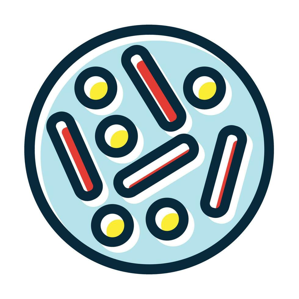 Bacteria Vector Thick Line Filled Dark Colors Icons For Personal And Commercial Use.