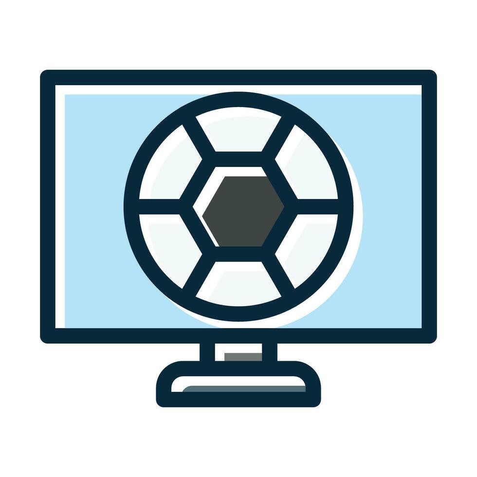 Football Match Vector Thick Line Filled Dark Colors Icons For Personal And Commercial Use.