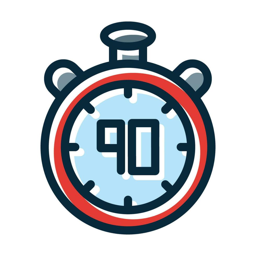 Football Time Vector Thick Line Filled Dark Colors Icons For Personal And Commercial Use.