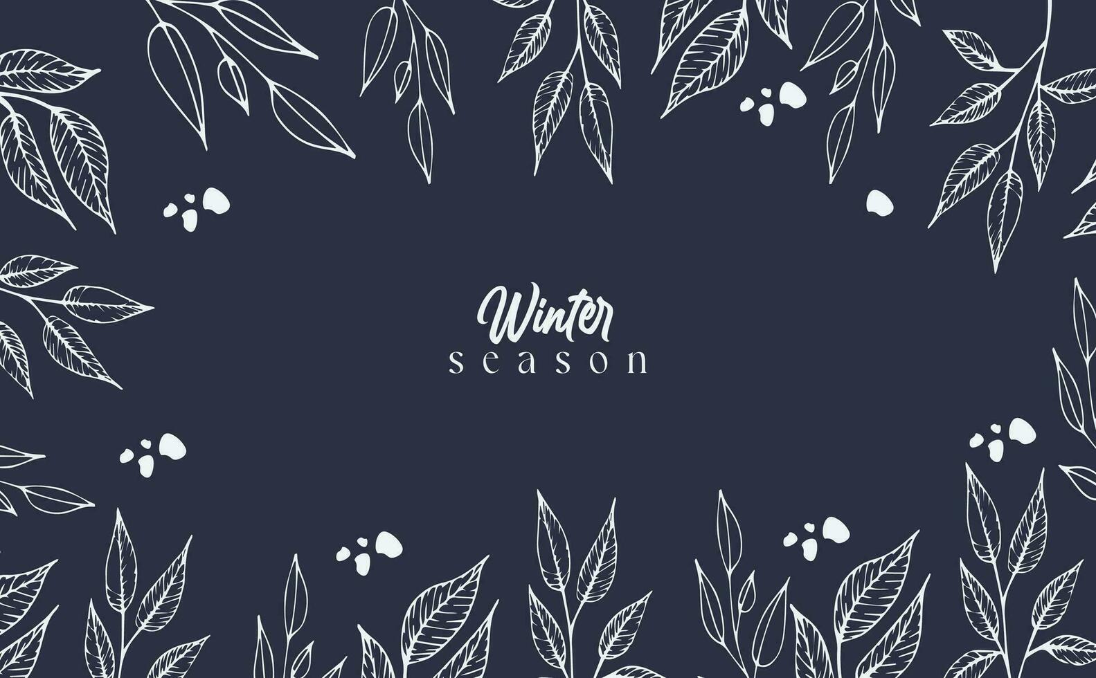 Winter watercolor background. Hand drawn fir tree branches and leaves. Delicate blue tones. Botanical design for wallpaper, poster, web, postcard, cover, congratulations. Horizontal orientation vector