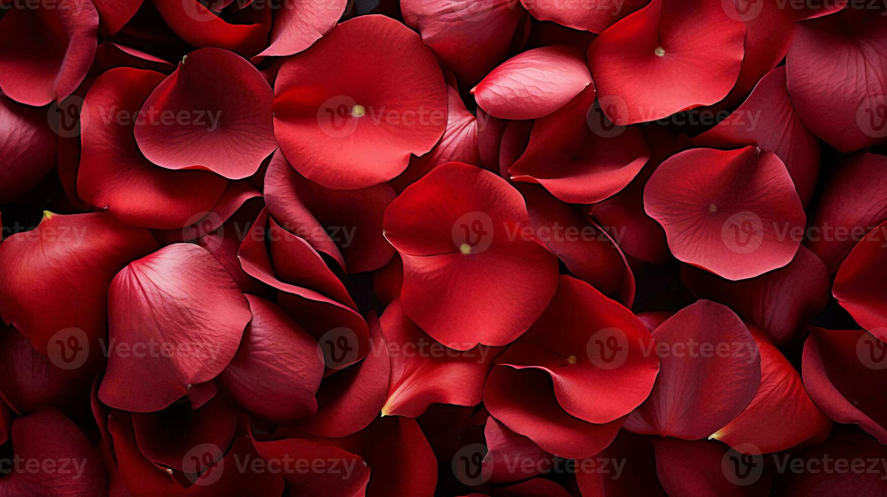AI-Generated Red beautiful passionate fresh rose petals, love romantic valentine's day flowers texture background photo