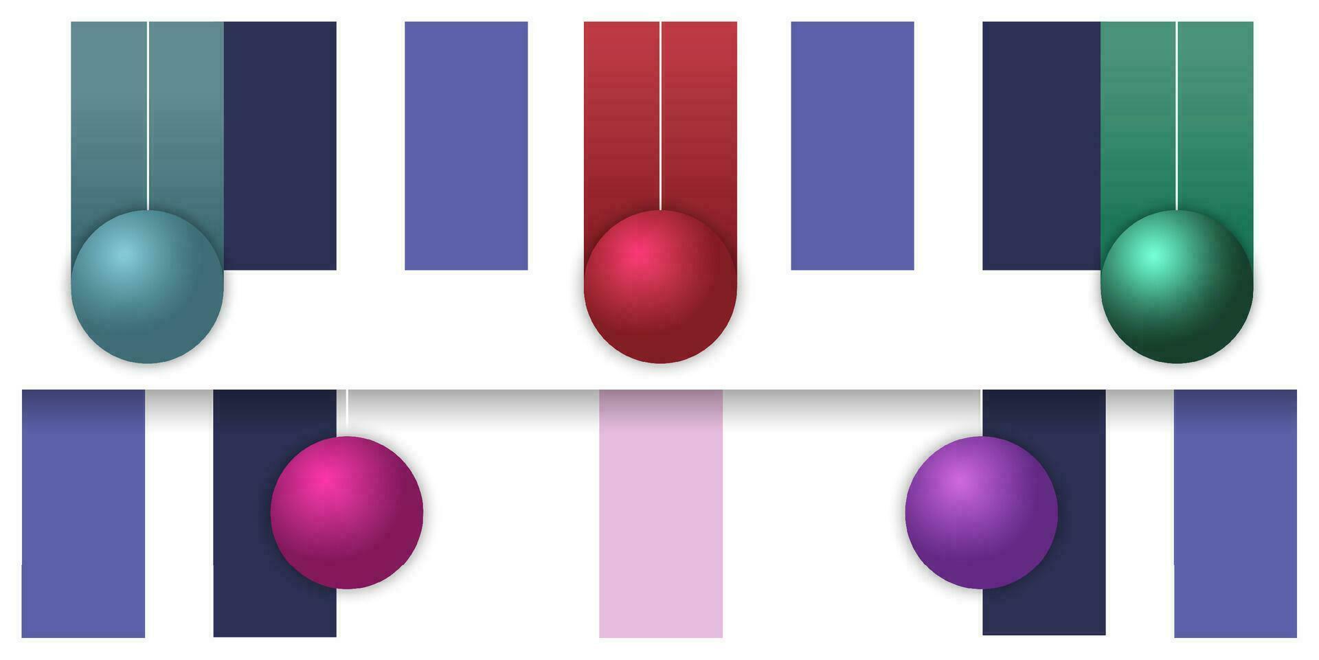 resumen vistoso geométrico diseño con degradado pelotas vector