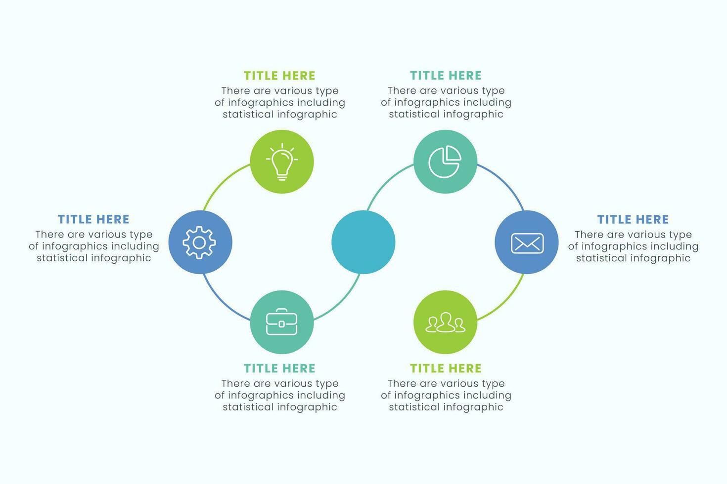 Presentation Business Circle Infographic Template With Six Step Elements Vector Illustration