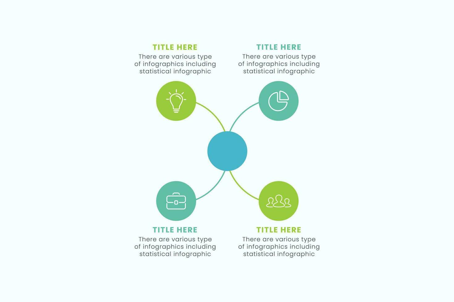 Presentation Business Circle Infographic Template With 4 Step Elements Vector Illustration