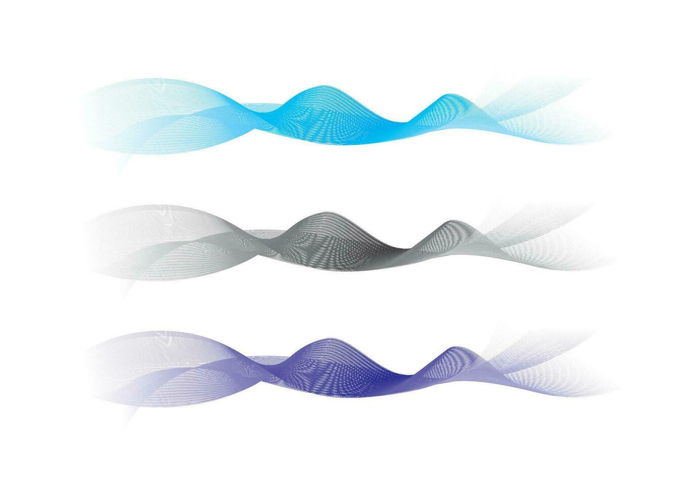 abstract blue wave line free vector